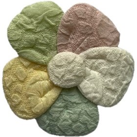 تصویر تکه دوزی گل رنگارنگ 