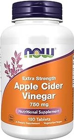 تصویر مکمل غذایی سرکه سیب Now Foods، 750 میلی گرم، 180 قرص - ارسال 20 روز کاری Now Foods Apple Cider Vinegar Nutritional Supplement, 750Mg, 180 Tablets