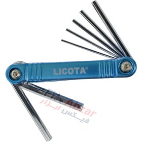 تصویر آچار آلن چاقویی لیکوتا مدل FH1M071Y1S2 LICOTA WRENCH SET 7 PCS FOLDING HEX KEY FH1M071Y1S2