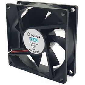 تصویر فن ۸*۸ ۱۲ ولت ۰٫۳۰ آمپر ۲٫۵ سانتی 8X8X2.5CM DC12V 0.30A COOLING FAN