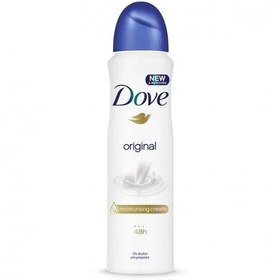 تصویر اسپری دئودورانت زنانه داو مدل اورجینال رایحه شیر ماندگاری 48 ساعته 250 میل Dove Original Women Deodorant Spray 48hr 250 ml