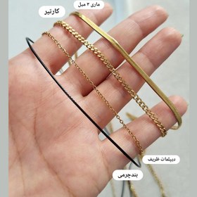 تصویر زنجیر استیل طلایی 