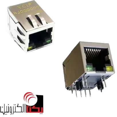خرید و قیمت سوکت کانکتور شبکه مادگی RJ000002- RJ45 فیلتر دار و LED دار ...