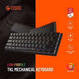 تصویر کیبورد گیمینگ باسیم پرودو مدل PDX218 ا Porodo PDX218 Wired Gaming Keyboard Porodo PDX218 Wired Gaming Keyboard