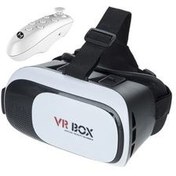 تصویر هدست واقعیت مجازی وی آر باکس مدل VR Box با ریموت کنترل VR Box Virtual Reality Headset With Remote Control