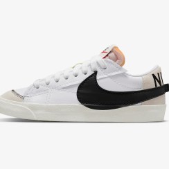 تصویر کتونی زنانه و مردانه نایک بلیزر ٧٧ جامبو بدون ساق سفید مشکی ا Nike Blazer Low ‘77 Jumbo Nike Blazer Low ‘77 Jumbo