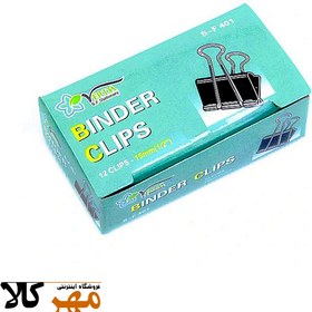 تصویر گیره دوبل سایز 15 s-f401 Verda Binder Clips 12pcs 15mm