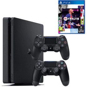 تصویر مجموعه کنسول بازی سونی مدل Playstation 4 Slim CUH-2216B ظرفیت 1 ترابایت به همراه دسته اضافه و فیفا21 