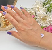 تصویر دستبند طلا قللب 