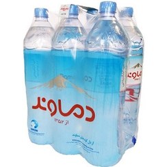 تصویر آب آشامیدنی (معدنی) 1.5 لیتر دماوند-بسته 6 عددی 