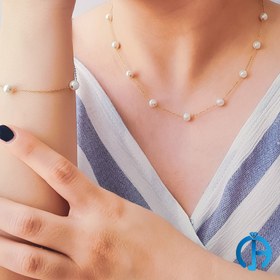 تصویر ست زنجیر مرواریدی کد 006 