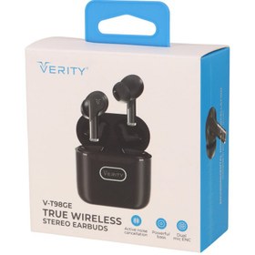 تصویر هندزفری بلوتوث دو تایی Verity V-T98GE TWS Verity V-T98GE TWS WIRELESS HANDSFREE