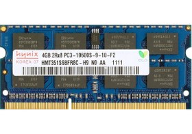 تصویر رم لپ تاپ هاینیکس DDR3-PC3 (1333-10600) ظرفیت 4 گیگ استوک Hynix DDR3-PC3