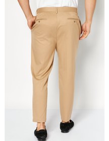 تصویر شلوار رسمی مردانه با فیت باریک و ساده، رنگ بژ برند asos design Men Tapered Fit Plain Dress Pants, Tan