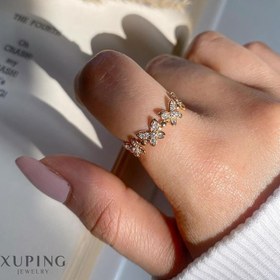 تصویر انگشتر پروانه نگین دار ژوپینگ 