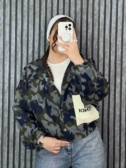 تصویر جکت پشمی کلاه دار ارتشی 