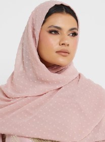 تصویر شال حجاب بلند با طراحی عربی برند khizana Arabic Design Long Hijab Scarf