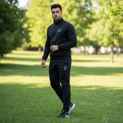 تصویر ست سویشرت و شلوار مردانه آستین بلند مشکی Nike 