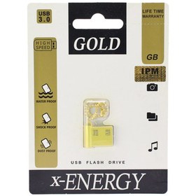 تصویر فلش مموری ایکس-انرژی مدل USB3.0 Gold ظرفیت 64 گیگابایت X-Energy flash memory, USB3.0 Gold 64 GB capacity