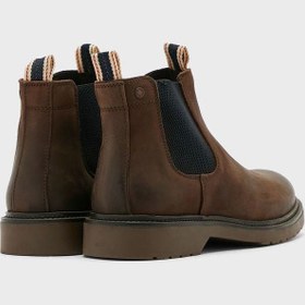 تصویر چکمه‌های قهوه‌ای راحتی بدون بند برند jack & jones Slip On Causal Boots Brown