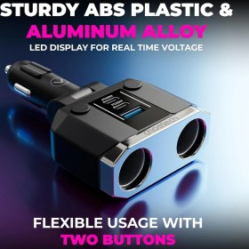 تصویر شارژر فندکی کوتک مدل choetech Cargador TC0020 30W 2 USB-C + 1 USB-A 