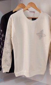 تصویر بلوز دورس دونخ زنانه نگین دار طرح ستاره ترک برند اسمارا 