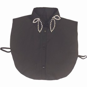 تصویر یقه حجاب سنگ دوزی شده کد Ba hijab collar