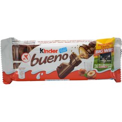 تصویر شکلات کیندر بوینو با طعم کرم فندق و شیر تازه - ۴۳ گرم - دانه‌ای Kinder bueno