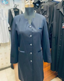 تصویر مانتو شلوار اداری مدل یقه خشتی رنگ بنفش سایز ۴۰ 