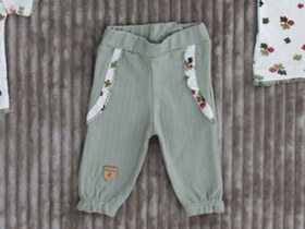 تصویر شلوار راحتی نوزادی دخترانه رنگ سبز طرح سولین به آوران behavaran 