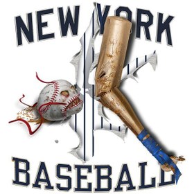 تصویر تیشرت آستین بلند رگلان طرح New York Baseball 