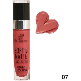 تصویر مای میکاپ رژ لب مایع مات بادوام شماره LL 07 MY MAKEUP STORY SOFT & MATTE LONG LASTING LL07