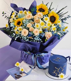 تصویر ست گل و کیک نرگس 