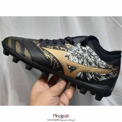 تصویر کفش فوتبال استوک دار میزانو MIZUNO مشکی طلایی کد VM995 