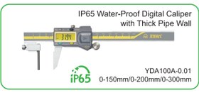 تصویر کولیس دیجیتال ضخامت لوله ضد آب ترما دقت 0.01 - 30cm TERMA IP65 Water-Proof Digital Caliper with Thick Pipe Wall