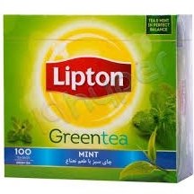 تصویر چای سبز تی بگ نعنایی لیپتون 20عددی Green Mint TeaBag 