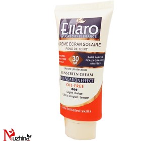 تصویر کرم ضد آفتاب الارو رنگی SPF30 بژ روشن حجم 40 میلی لیتر Ellaro tinted sunscreen SPF30 light beige, 40 ml