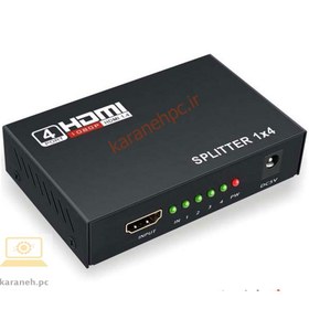 تصویر اسپلیتر HDMI چهار پورت وی نت V-NET V-SPHD1404 V-NET V-SPHD1404 HDMI 1.4-4K Splitter 1×4 with Adaptor 