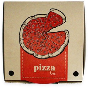 تصویر جعبه پیتزا خانواده کفی 32 دو رنگ چاپ 