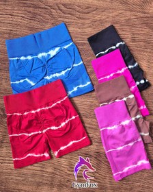 تصویر شورتک سیملس پشت چین دار خط سفید sh026 sh026