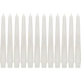 تصویر شمع قلمی 12 تایی سفید 