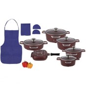 تصویر سرویس قابلمه ۱۵ پارچه ام جی اس چدن طرح جرمنی C 