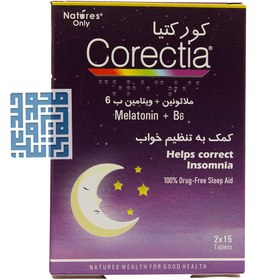 تصویر کورکتیا (ملاتونین + ویتامین ب6) نیچرز اونلی 30 قرص Corectia Natures Only 30Tabs