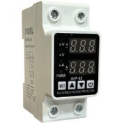 تصویر محافظ مرکزی برق تکفاز 63 آمپر ( محافظ ولتاژ جریان )FIDEL مدل ECP63-VA (3 سال گارانتی بی قید و شرط) 