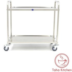 تصویر ترولی 2 طبقه تخت استیل ضخیم ABA 