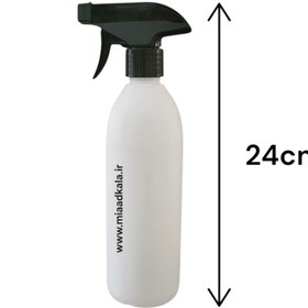 تصویر ظرف اسپری محلول پاش نیم لیتری سفید بسته ۱۵۰ عددی بطری پلی اتیلن موشکی (هرعدد ۱۷هزار تومان) 
