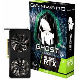 تصویر کارت گرافیک گینوارد مدل GeForce RTX™ 3060 Ti Ghost با حافظه 8 گیگابایت Gainward GeForce RTX™ 3060 Ti Ghost 8GB Graphics Card