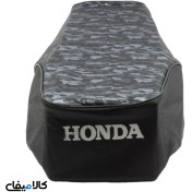 تصویر روکش زین چریکی هوندا مدل ارتشی مناسب موتورسیکلت ۱۲۵ و CGI 