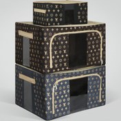 تصویر باکس برزنتی اسکلت دار ۴ سایزه طرح لویی ویتون 