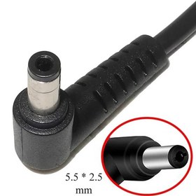 تصویر کابل تعمیری شارژر لپ تاپ 5.5mm x 2.5mm سرکج 5.5mm x 2.5mm Pin For Laptop Asus Fixing Adapter Cable